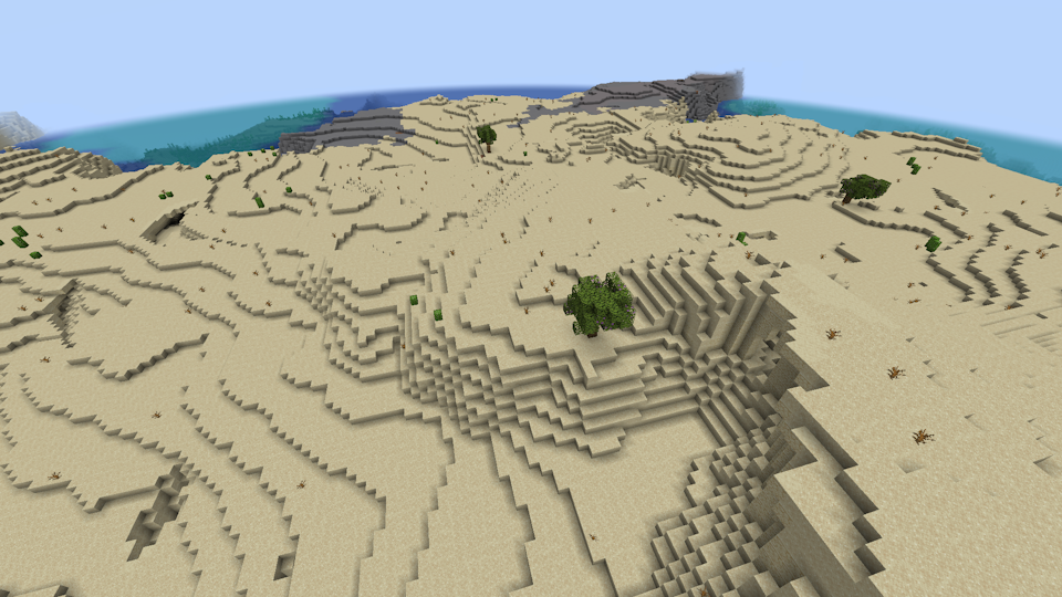 Screenshot of spawn in a world with seed 359162070282797056