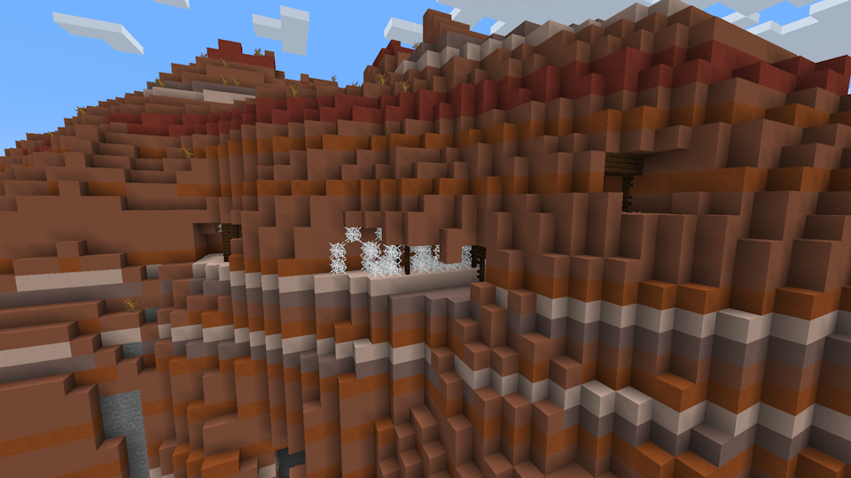 Screenshot of an Abandoned Mineshaft in a world with seed 3682228553919745525 on Java Edition