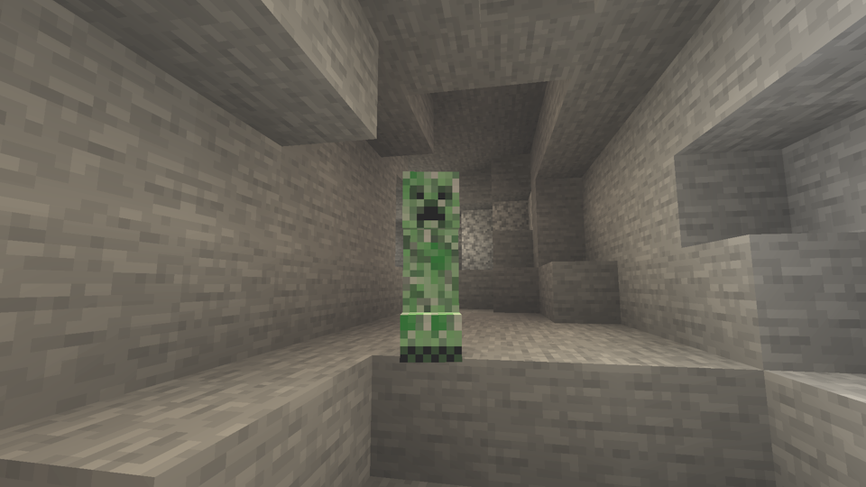 Creeper in a cave