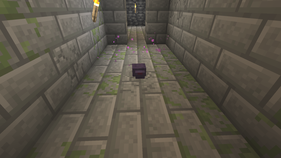 Endermite in a stronghold
