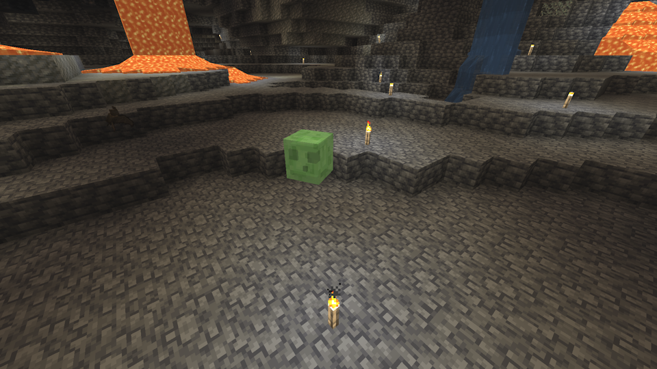 Medium Slime in a cave