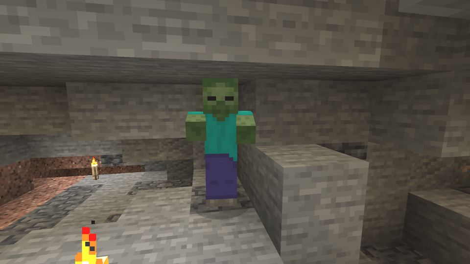Zombie in a cave